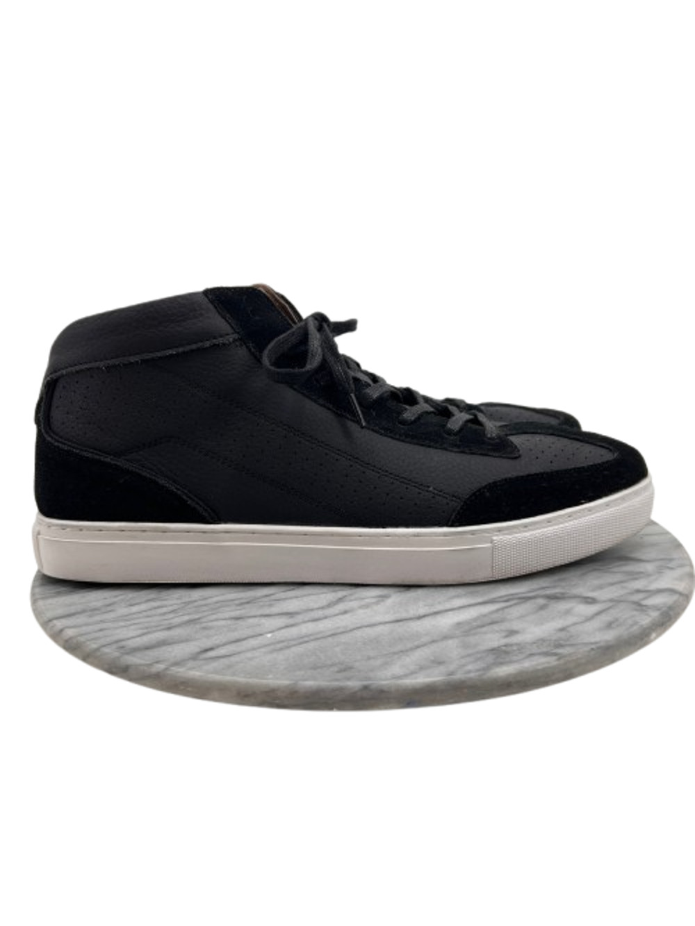 BYLT Mens 13 Shoes Black Suede Leather Retroday‎ MYD High Top Lace Up Sneakers